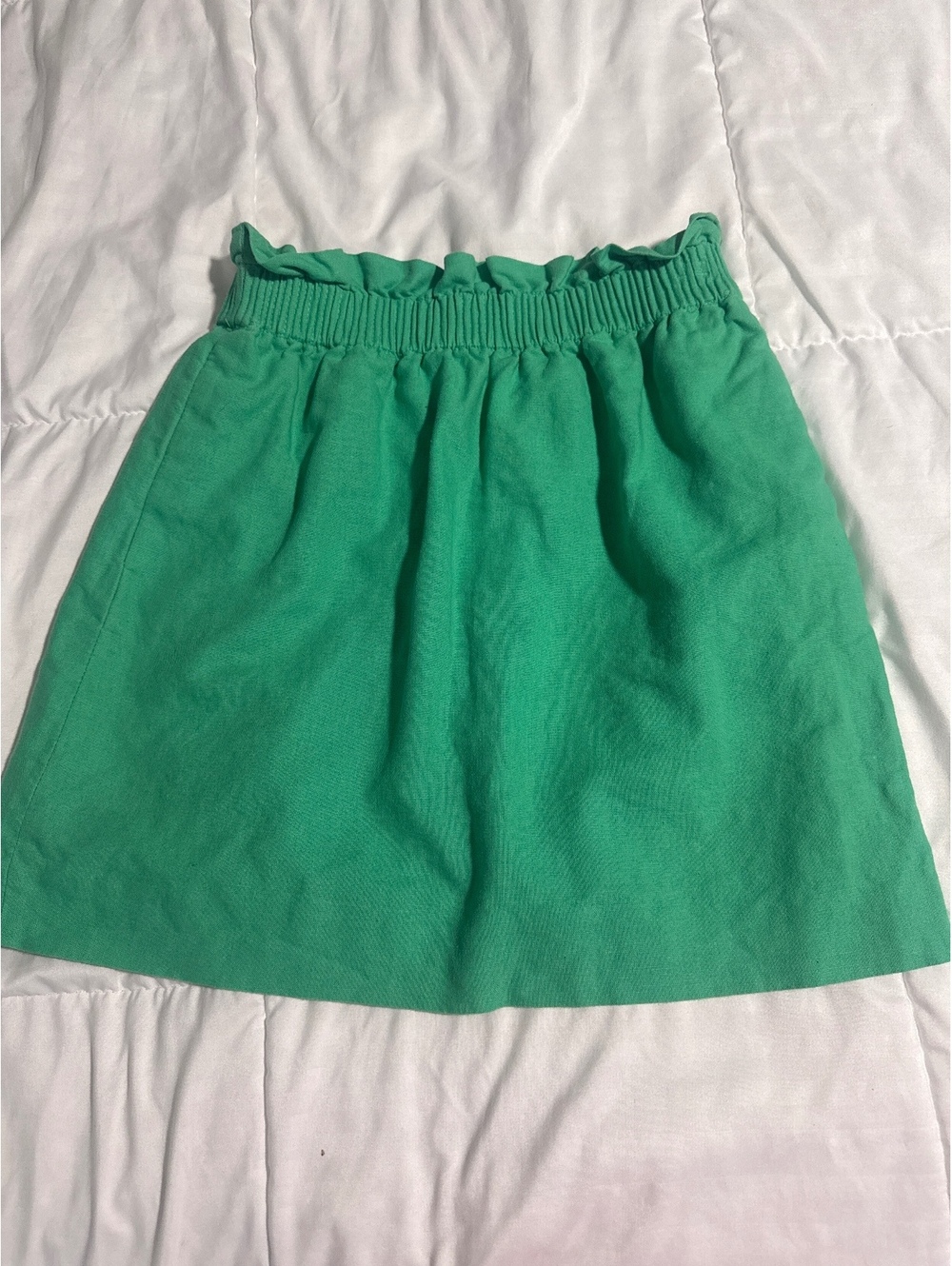J.Crew Green Elastic Waist Skirt Size 0